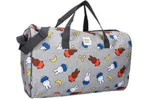 mybagstory - Borsa sportiva - Miffy - Bambino - Scuola - Scuola materna - Presepe - Borsa mista - Taglia 40 cm - Cinghia regolabile - Idea Regalo, Nero , Bagaglio per bambini