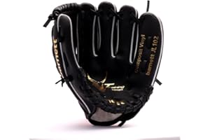 JL-102 Gant de Baseball Initiation PU Infield 9,5", Noir
