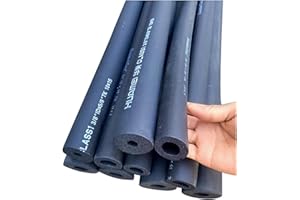 Vetris Manchon D'isolation Chauffage Tube D'isolation De Tuyau Imperméable Isolation pour Tuyaux Anti-Gel Et Calorifuge pour Tube Climatisation, Longueur 1.8/2m, ID 6/13/16/19/22/25/43/48/60/76mm