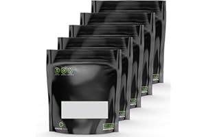 NIPORO Terploc Grove Bags 5 unidades para 500 g de bolsas selladas y con cremallera con control de humedad, bolsas con humedad relativa entre 58 y 62% (5, 500 gramos)