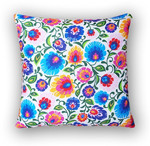Decorative Pillowcase 80 cm x 80 cm Folk White (A5)
