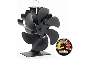 JossaColar Log Burner Fan Silent Operation | 6-Blade Stove Fans Log Burners | Wood Burner Fans Heat Powered | Fan for Wood Burning Stove | Fireplace Accessories Tools