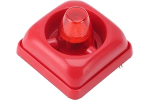 Leftwei LED Hörbart Visuellt Larm, 115 DB Högt Ljud med Blinkande Ljus i 3 Lägen, Väggmonterat Larm i med DC 12V 24V, Idealiskt för Brandskydd