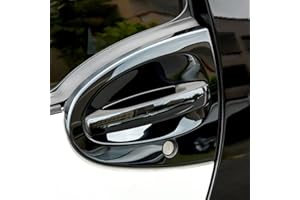SHIFENG Für Smart 451 Fortwo 2009 2010 2011 2012 2013 2014 304 Edelstahl Auto Außentürgriffe Verkleidung Zubehör (Glänzend Schwarz)
