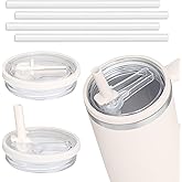 2'li Paket 40 oz Tumbler Kapaklı Hasır Kapak, Stanley Yedek Basmalı D&uuml;ğme D&ouml;k&uuml;lmeye Dayanıklı Bardak Kapağını &Ccedil;evirin, Sızdır