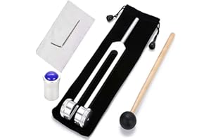 SZSEYNMY Tuning Forks for Healing with Gem Foot, 128hz healing instrument with Removable Gem Point fit, 128hz tuning fork set Frequency Healing Devices for Sound Healing Therapy (Lapis Lazuli fork)