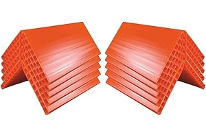 ROTHSCHENK (10x) Kantenschutzwinkel 800 mm | Kantenschoner aus Kunststoff (PE) | bruchfest, formstabil & kältebeständig – für Ladungssicherung mit Zurrgurten | orange – 190 x 190 x 19 mm