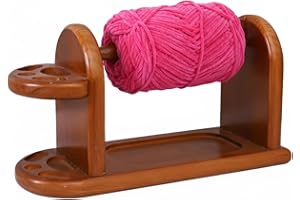 Holzsammlung Enrollador De Lana, Carrete De Lana, Dispensador De Hilo De Madera Para Ganchillo, Soporte De Bolas De Hilo Para Tejer, Para Amantes De Tejer Suministros De Regalo #A