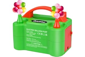 ‎DEEPLEE Deeplee Elektrische Luftballonpumpe, 600W Aufblasgerät Doppeldüse Ballonpumpe für Party, Geburtstag, Hochzeit und Festivaldekoration