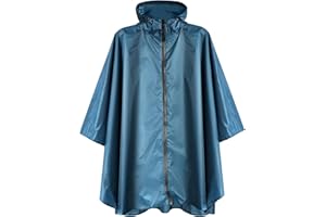 ANYOO Poncho de Lluvia Reusable de Ripstop transpirante Ligero a Prueba de Agua Multiuso Impermeable con Capucha de Lona de Tienda de Campaña Ideal para el Aire Libre Campamento Excursionismo y Pesca