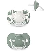 Suavinex, Pack of 2 Soothers with Physiological Silicone Teat SX Pro, for Babies 6-18 Months, Flatter, More Flexible Teat, Re