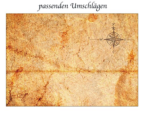 Einladungskarten Kindergeburtstag: Pirat / Schatzkarte / Schatzsuche / Piratenparty | Geburtstagseinladungen Einladungen Geburtstag Kinder Jungen Mädchen (XXL Karten mit Umschlägen Briefumschlägen) - 4