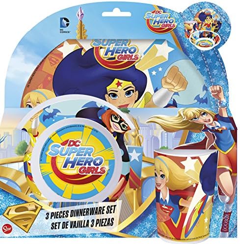 Superhero Girls Breakfast Set Melamina sin orla 3 Pieces (Stor 87890)