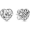 Tree Heart Stud Earrings 