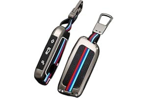 Teenpull Etui na kluczyki samochodowe BMW z breloczkiem do kluczy i pudełkiem na prezent, metalowe etui ochronne 2, 5, 6, 7, X1, X2, X3, X5, X6, GT wodoszczelne etui na klucze