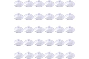 CAILIYA 30 x Saugnapf/Saugnäpfe Ø 40mm mit Querloch/Bohrung, für Küche Bad Fenster und Glastür,Klare