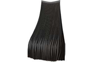 GENERISCH 2025 Plain Pleated Skirt Satin Versatile Skirt Plus Size Skirts Women Elegant