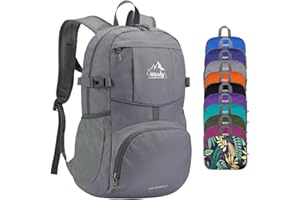 Waterfly Foldable Lightweight Hiking Backpack: 25L Ultralight Packable Rucksack Outdoor Daypack for Women Men Travel Sports Walking Camping