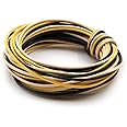 Gavitt 30 Feet (10-white/10-black/10-yellow) Cloth-covered Pre-tinned 7-strand Pushback 22awg Vintage-style Guitar Wire