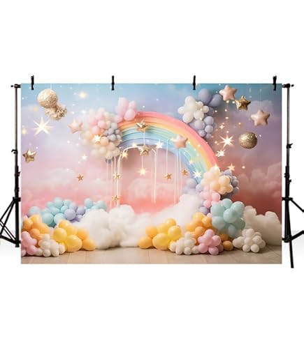 Toile De Fond Photo Arc-en-ciel Pailleté 2,1 X 1,5 M - Décoration Fête Mariage Anniversaire - Vinyle Léger, Pliable