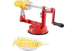 GREENSEN Spiral Cutter Tornado Potato Cutter with Non-Slip Handle - Stainless Steel Blade for Fruit, Potatoes, Cucumbers, Carrots