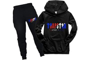 Dinint Enfant Ensemble Survêtement Trapstar Ensemble deux pièces sweat à capuche et pantalon de sport de football pour enfants Garcon Ado Set pour 2-15 Ans