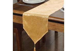 WAITER TREE Runner da Tavolo con Effetto Lino Brillante Runner per Cucina Impermeabile Decorazione per Casa Sala da Pranzo Letto Caffetteria