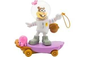 SPONGEBOB SQUAREPANTS Spongebob Schwammkopf, Quallenfischen Gleitschirme Sandy Cheeks, 5" Rückzieh-Rennspielzeug mit Quallenfisch-Aktion, ab 3 Jahren, Gelb
