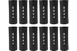 RJMBMUP 12 pcs Jumbo Perm Rods Extra Large Size Hair Rollers for Natural Hair Long Short Hair Styling Tool Hair Curlers Black Color