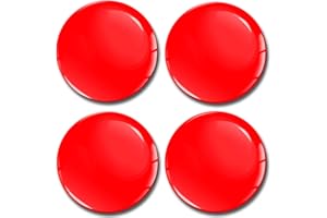 Biomar Labs® 4 x 60mm Autocollant 3D en Silicone pour Cache-Moyeu, Enjoliveurs, Centre de Roue Caches Emblème Rouge A 1060