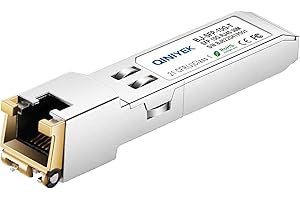 QINIYEK Moduł SFP+ na RJ45, 10 Gbase-T SFP+ Mini Gbic nadajnik kompatybilny z Cisco SFP-10G-T-S, Meraki, Ubiquiti UniFi UF-RJ45-10G, Fortinet, TP-Link TL-SM5310-T i innymi