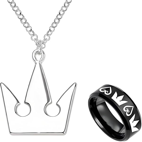 PPX 3 Pezzi Set cuori di Regno di Sora Crown & Figura Ciondolo