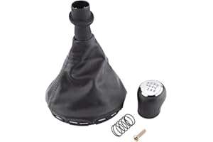 Outbit Pommeau de levier de vitesse de voiture - 1 pièce pour pommeau de levier de vitesse de voiture à 6 vitesses guêtre de levier de vitesse pour VW Transporter T5/T6 (2003-2011)