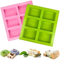 Moule Silicone 6 Cavités Rectangulaires – Idéal Savons Maison, Chocolats, Gâteaux, Glaçons – Résistant -40°C à 230°C