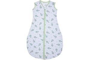 Lilian&Gema Gigoteuse TOG 0.5 - Gigoteuse Été 0 6 Mois - Gigoteuse Legere, Gigoteuse Bébé Sans Manches, Fermeture Éclair Double Sens, Turbulette Ete 70cm