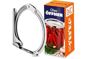 KADAX Öppnare för konserveringsburkar med glaslock och gummiring, glasöppnare för lock Ø 7–9,5 cm, glaslocköppnare, locköppna