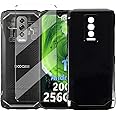 2-in-1 Case Compatible with Doogee Blade 10 Ultra Cover with 1 Pack Tempered Glass Screen Protector for Doogee Blade 10 Ultra, Slim Fit Soft TPU Shockproof Anti-Scratch Phone Case Cover - Black