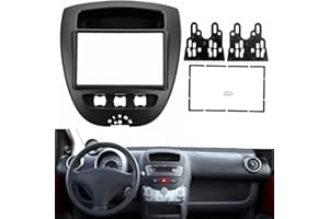KAOLALI Double Din Car Stereo Facia Radio Adapter Compatible with Toyota Aygo Citroen C1 Peugeot 107 2005+