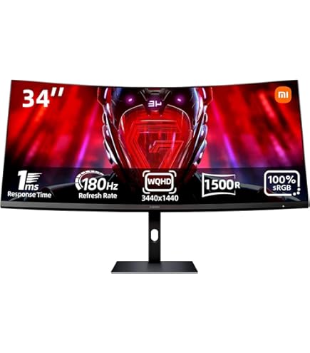 Xiaomi Redmi Curved Gaming Monitor G34WQ,34 Inch WQHD Display
