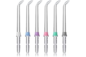 VOLTVERA 6 PCS Embouts Jet Dentaire Haute Pression pour Waterpik WP-100, WP-660, WP-250, Flosser Embouts de Rechange pour Waterpik Water Flosser, Nettoyage des Appareils Dentaires, Des Dents Propres