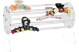 lalago Organisateur de Pinces à Griffes, Support de Rangement pour Pince à Cheveux, Rotation à 360 Degrés Support de Pince à Cheveux, Acrylique Transparent Présentoir à Pinces (Debout)