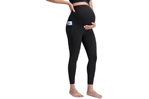 CRZ YOGA Gravidleggings med fickor 25" | Butterluxe, Extremt mjuk, Skonsam kompression, Yoga, Superhög midja, U-formad mage, Graviditet och efter förlossning