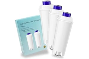 LADYSON Lot de 3 filtres à eau pour machine à café DLSC002 Magnifica avec adoucisseur de charbon actif, cartouches filtrantes de rechange compatibles avec ECAM, ETAM, Esam, BCO, série EC