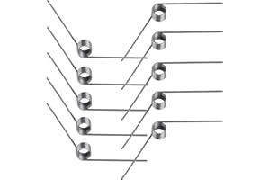 Qrity 10 Piezas Muelles de Torsión, Resortes de Torsión Mecánicos de Acero Inoxidable 304, Diámetro del Alambre 0,5mm, OD 5mm, 6 Vueltas, Ángulo 120°