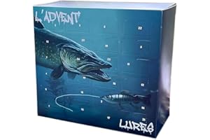 GRFFZX L'ADVENT'LURES 2024 - Scatola per ciechi da pesca natalizi 2024, 24 giorni di esche a sorpresa, conto alla rovescia, set per il calendario dell'avvento con esche da pesca, regalo per padre,