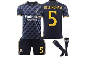 ENIXWH Camiseta de fútbol para niños 23 – 24 Madrid 5 7 10 15 Modric camiseta vamos con pantalones cortos para aficionados al fútbol para niños y adultos