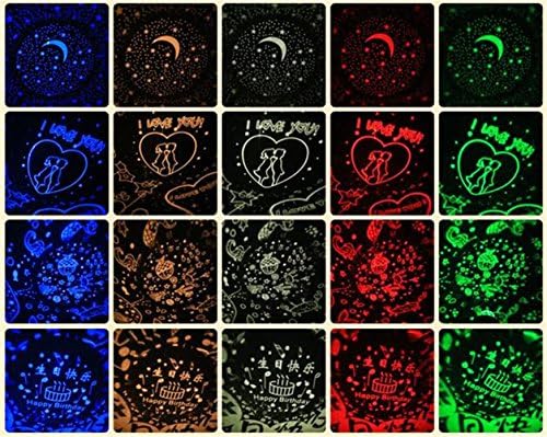 DANUBE TEARS Music Starlight LED Nightlight Remote Control Charging Sound, Pig Styling, 360-Degree Rotation (Rose Red, 3 Color Version: Blue, Red, Green)