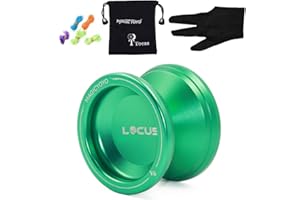 MAGICYOYO Yoyo Responsif pour Enfant Yoyos débutant V6 LOCUS Yo-yos Professionnel en métal Yo Yo Ensemble pour garçons Filles Cadeau Jouet Vert