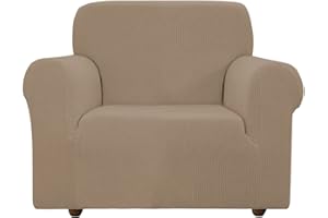EBETA E Elastisch Sofa Überwürfe Sofabezug, Stretch Sofahusse Sofa Abdeckung Hussen für Sofa, Couch, Sessel 1 Sitzer (Sand, 85-115 cm)