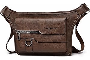 A-QMZL Bolso Hombre Bolso Bandolera Hombre Bolsos de PU Piel mano Bolso Bandoleras Impermeable Retro Negocios Casual Mensajero Cuero Mariconeras Hombres Man Bag (Marrón oscuro1)